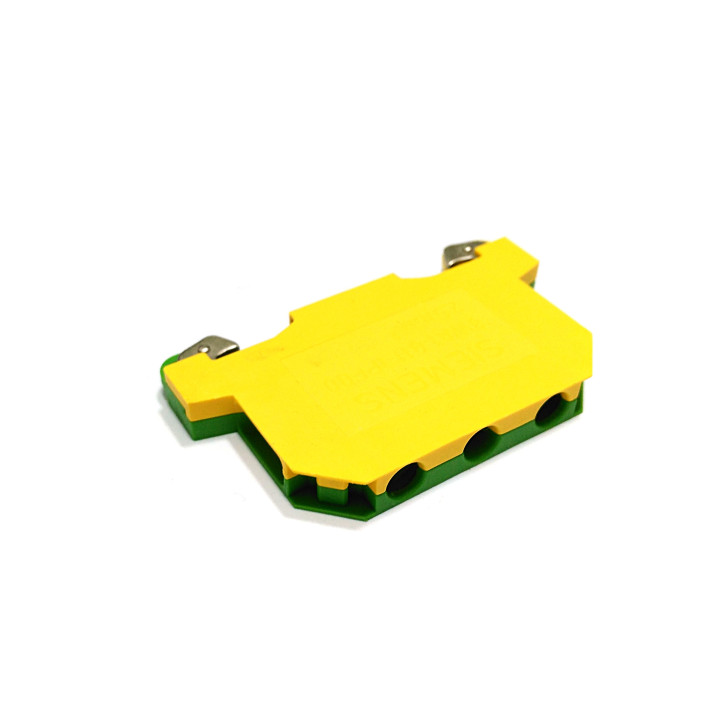 SIEMENS 8WA1011-1PF00 - 7 x Morsetto per guida DIN 2.5mmq Giallo/Verde