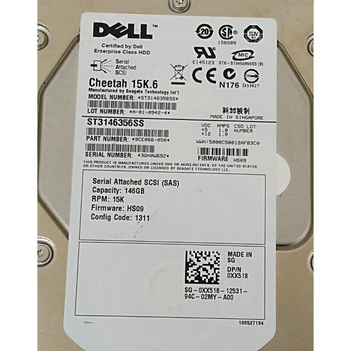 DELL 9CE066-050 - Disco Rigido da 16MB CHEETAH 15K.6 - Mod. ST3146356SS