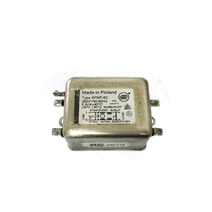 RS PRO SFMF-6C - Filtro per Linee Elettriche 250V 6A