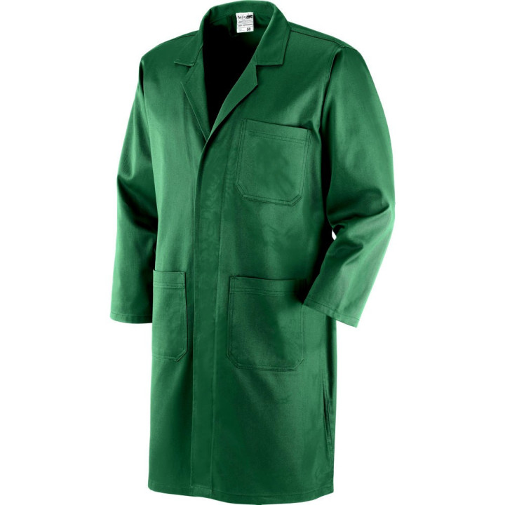 RN - Camice da Lavoro Manica Lunga in Tessuto Cotone/Poliestere Verde Scuro - Tg 62