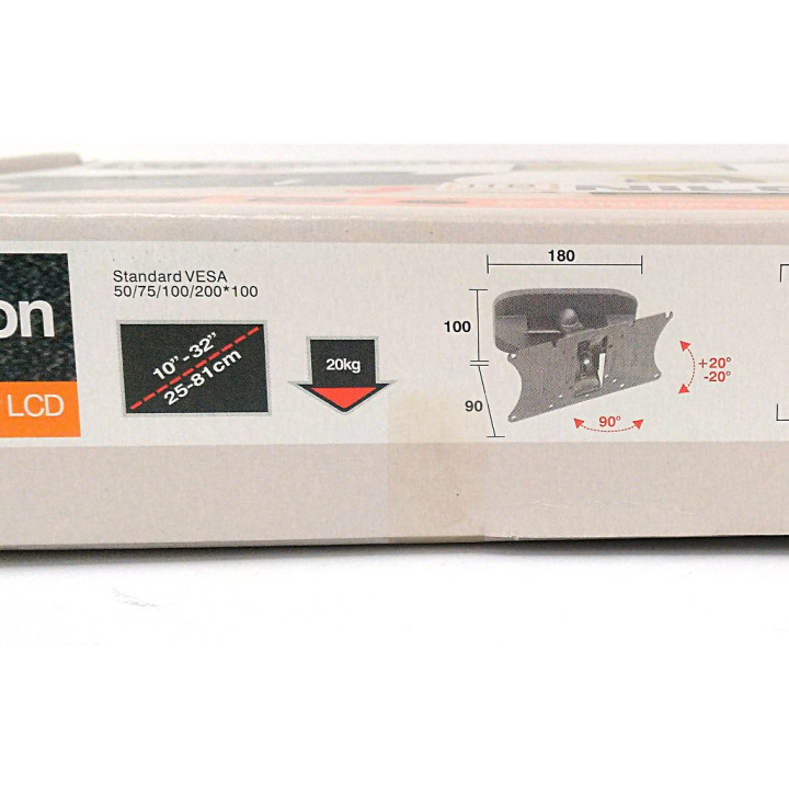 ITB Solution OMO6070 - Supporto a Muro per TV LCD a Schermo Piatto - Nero