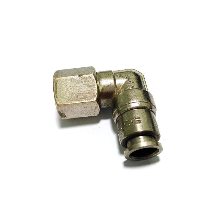 SISTEM-PNEUMATICA - Raccordo a L Filettato femmina  1/8" per Tubo da 6mm