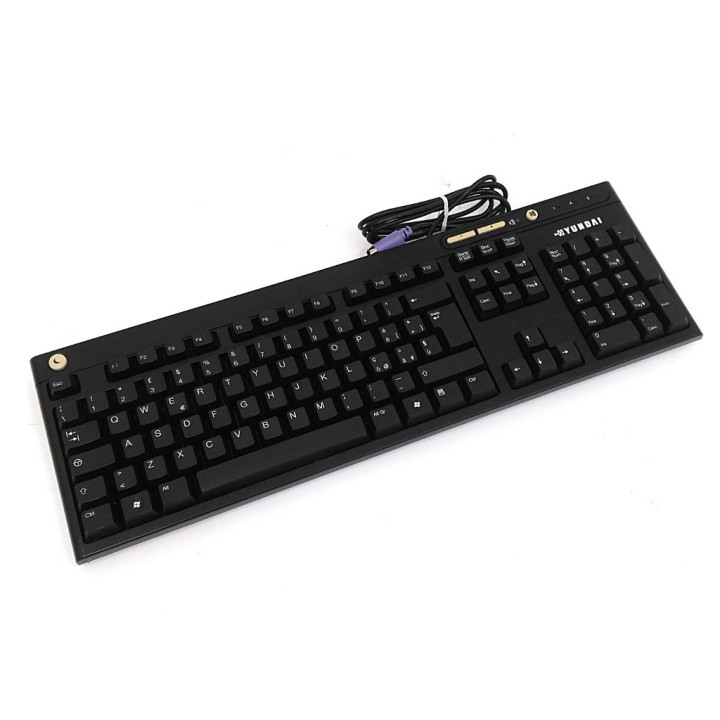 HYUNDAI 5109 - Tastiera Standard per PC con Cavo PS2 - Nero