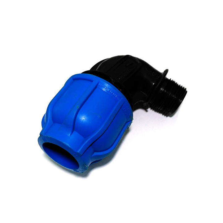 Raccordo a Gomito Maschio in Polipropilene Ø 25 mm 3/4" PN 16 Bar