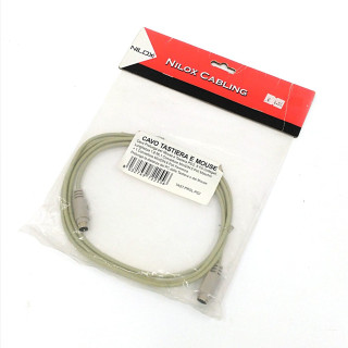 NILOX TAST-PROL-PS2 - Cavo Tastiera e Mouse - 1.8Mt - Grigio