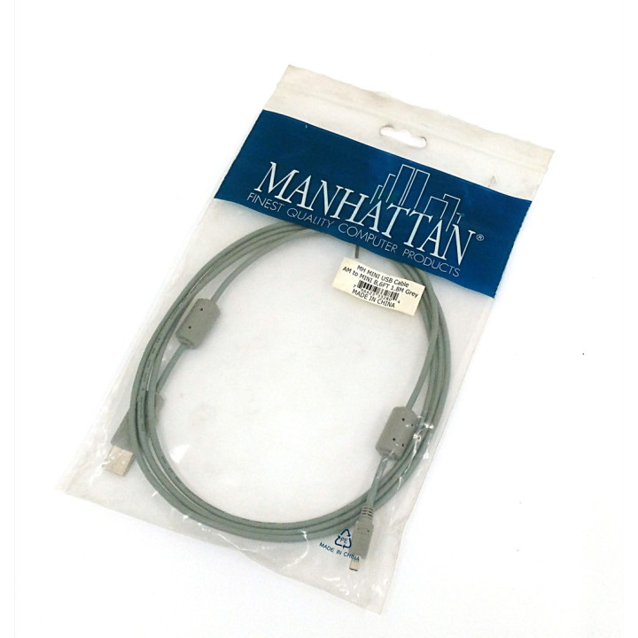 MANHATTAN 332804 - Cavo USB - AM to MINI B-6FT - 1.8Mt - Grigio