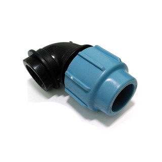 Raccordo a Gomito Femmina in Polipropilene Ø 25mm 3/4" PN 16Bar