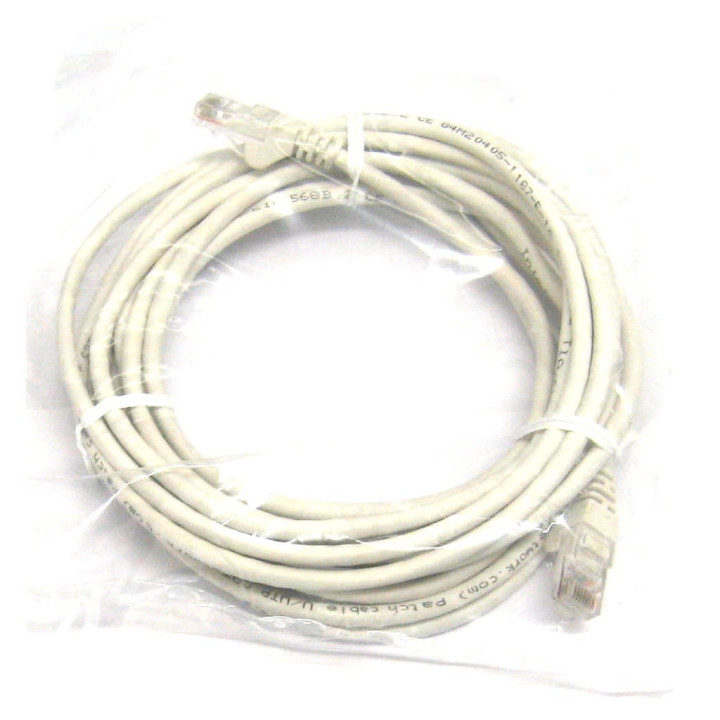 OEM - Cavo di Rete Ethernet Categoria 5/E - Tipo 24AWGX4P - Lunghezza Mt. 5 - Bianco