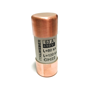 ITALWEBER CH-22 - Fusibile Cilindrico 63A 690V