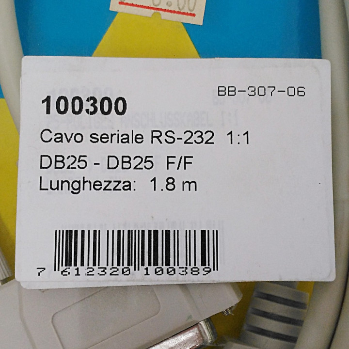 MAXXTRO BB-307-06 - Cavo Seriale RS-232 1:1 DB25 - DB25 F/F - 1.8Mt