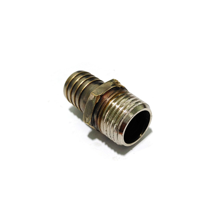 Raccordo in Ottone 1/2"M con Portagomma in Resca da 13mm - OEM