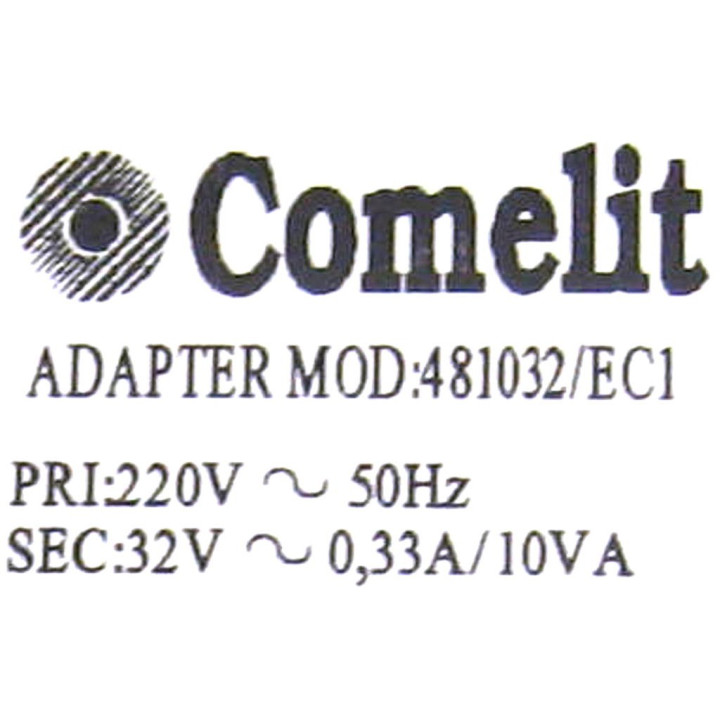 COMELIT 168/12/01/F - Alimentatore 32V. 0,33A. 10VA. - Mod. 481032/EC1 - Nero