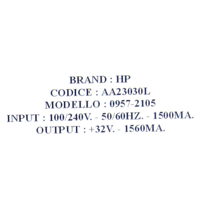 HP 0957-2105 - Alimentatore +32V. 1560MA. - Nero