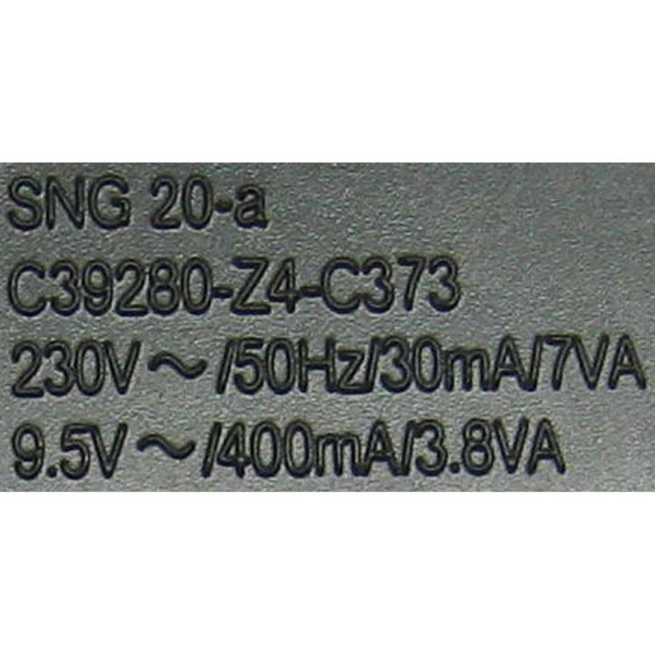 OEM SNG20A - Alimentatore Originale NETZTEIL 9,5V. 400MA. 3.8VA. - Mod. SNG 20-a C39280-Z4-C373 - Nero