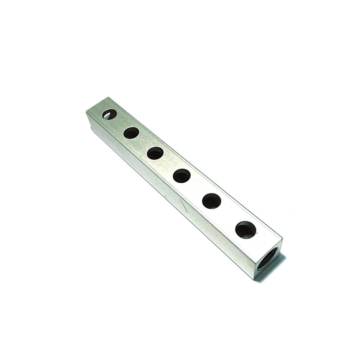 CNC 3D - Distributore Aria con 6+2 Attachi 28x220x26.5mm
