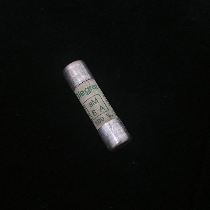 LEGRAND 130-06 - Fusibile a Cilindro 10x38 aM 6A 500V