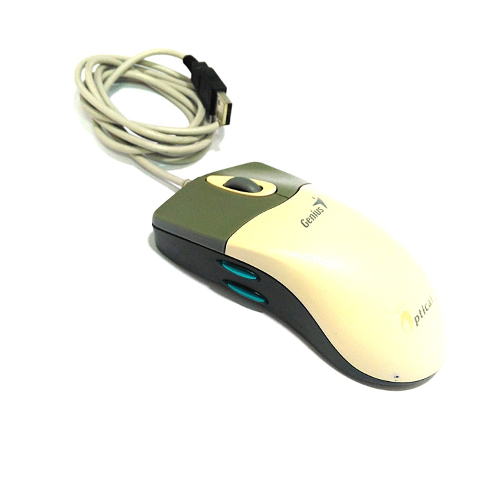 GENIUS NETSCROLLOPTICAL - Mouse Ottico a 2 Pulsanti + Rotellina di Scorrimento con Cavo USB