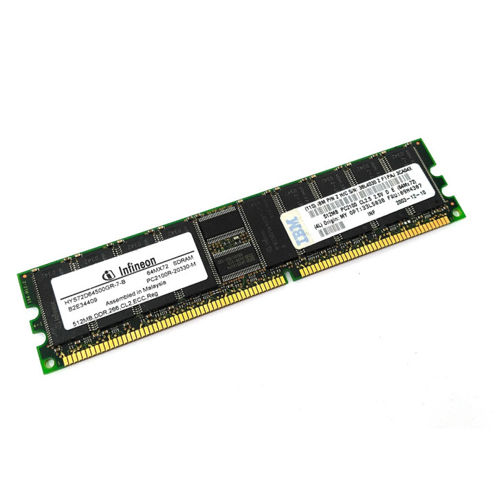 INFINEON HYS72D64500GR-7-B - Memoria RAM 512Mb DDR 266 PC2100R ECC (IBM 09N4307)