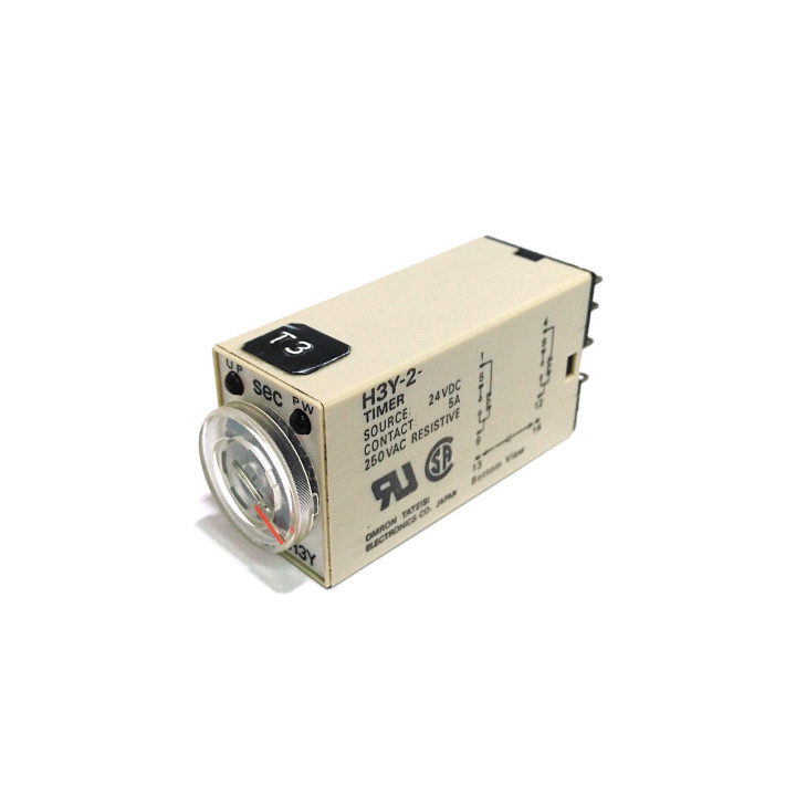 OMRON H3Y-2 - Rele a tempo 0-10s 24VDC 5A 250VAC