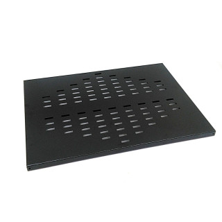 Pannello Ripiano Fisso Mensola Rack 48,5 x 65cm 1U - Nero - Ventilato