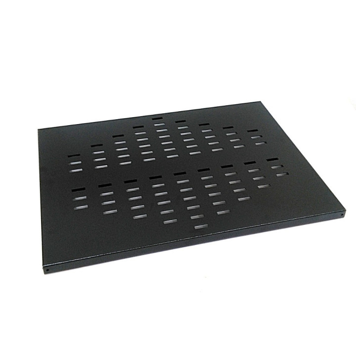 Pannello Ripiano Fisso Mensola Rack 48,5 x 65cm 1U - Nero - Ventilato