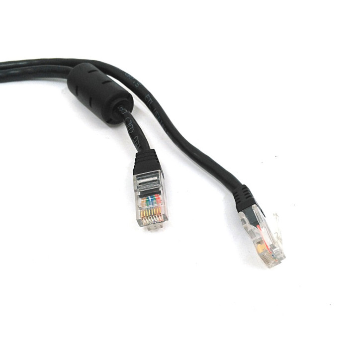 SUNF PU - Cavo di Rete UTP Patch Cord 24AWG 4PR Cat 5 - 1.80Mt - Nero