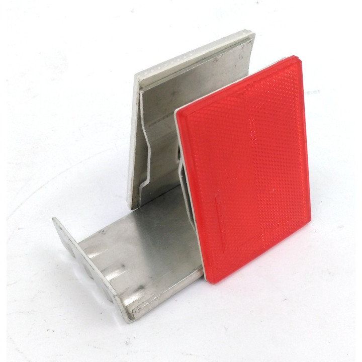 GANELLI - Catadiottro Doppio con Supporto in Alluminio L 130mm