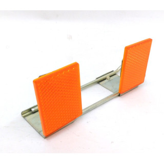 NUOVA LAGOPLAST - Catadiottro Doppio con Barra di Supporto in Alluminio 270x110mm - Arancione