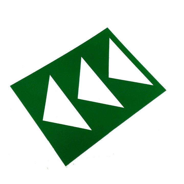 OEM - Cartello Segnalatorio con Frecce di Indicazione  in Plastica 460x360mm - Verde