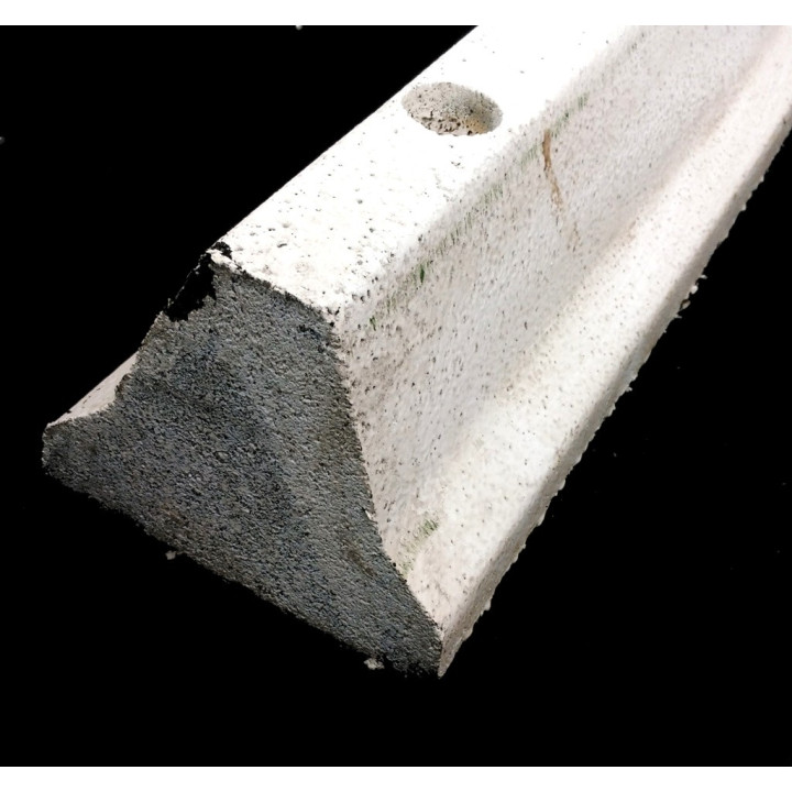 OEM - Cordolo in Gomma a Tre Fori  per Delimitazione Corsia 1000x150mm - Bianco