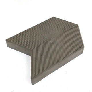 Mattonella in Gomma Dura Antiscivolo per Esterno - Grigio