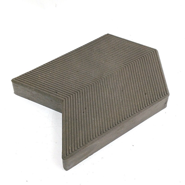 Mattonella in Gomma Dura Antiscivolo per Esterno - Grigio