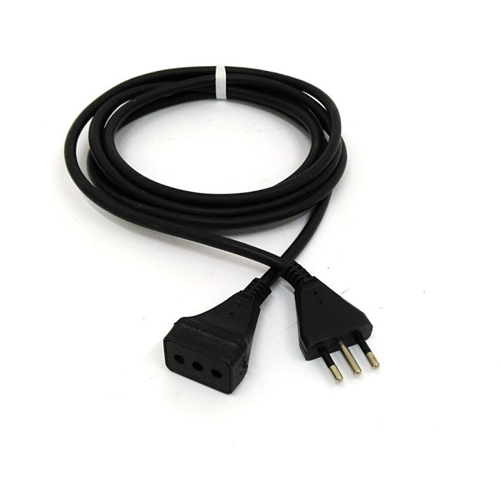 OEM - Prolunga Lineare Corrente Elettrica 16A. - Lunghezza Mt. 2.80 - Nera