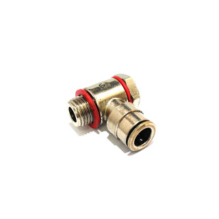 Raccordo a L Girevole Maschio 1/2" per Tubi Pneumatici 8mm