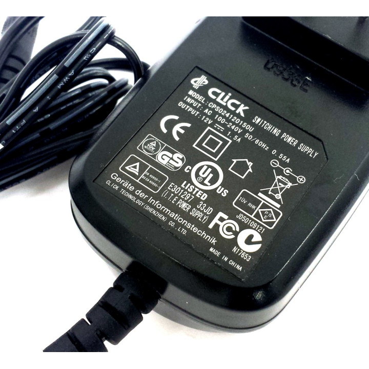 OEM JD50109121 - Adattatore Per Caricabatterie 12V. 1.5A. - Mod. CPS024120150U - Nero