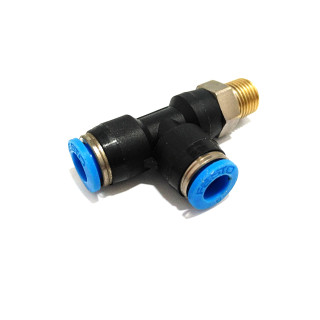 FESTO - 2x Raccordo Pneumatico a T Maschio 1/4" per Tubo 6mm