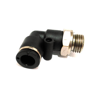 Raccordo Pneumatico Gomito 90° Girevole Maschio 1/4" per Tubo 8mm