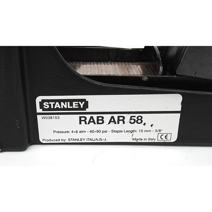 STANLEY 0604123010 - Graffatrice/Chiodatrice Pneumatica 2 in 1 - Mod. RAB AR 58 - Misure 20,5x10x17,5