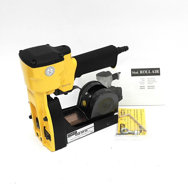 STANLEY 0604123010 - Graffatrice/Chiodatrice Pneumatica 2 in 1 - Mod. RAB AR 58 - Misure 20,5x10x17,5