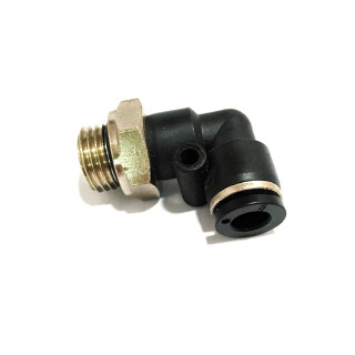 Raccordo Pneumatico Gomito 90° Girevole Maschio 1/4" per Tubo 6mm