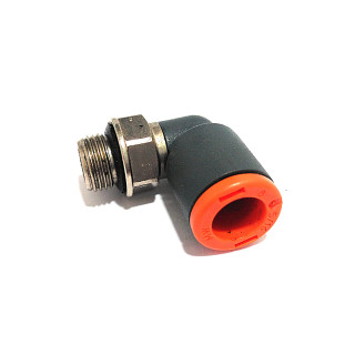 METAL WORK - 2x Raccordo Pneumatico a L Maschio 1/4" per Tubo 8mm