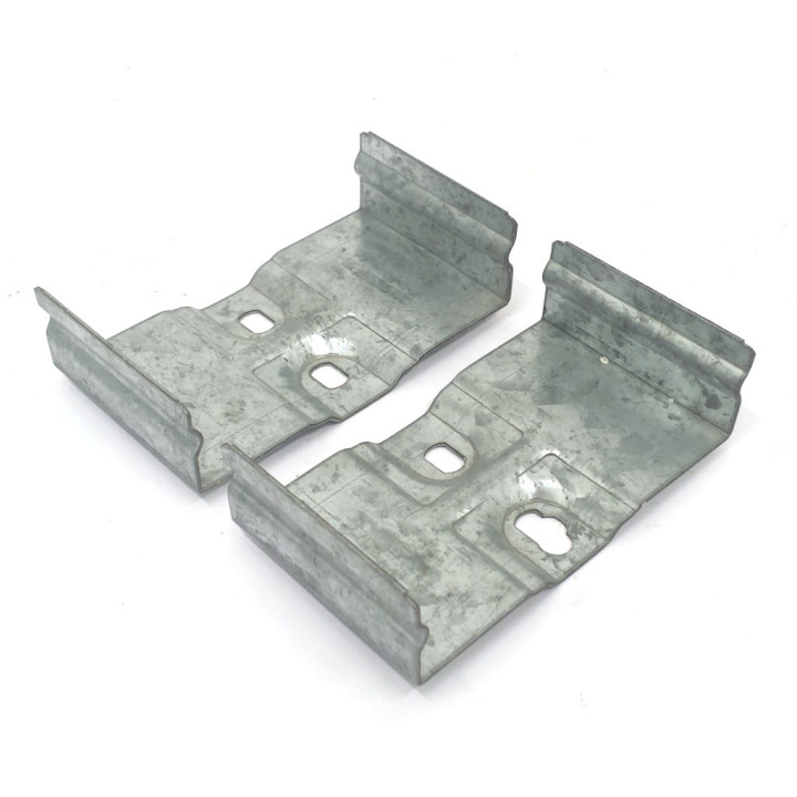 OEM - 2x Piastra di Fiassaggio in Acciaio a Due Fori 60x100mm