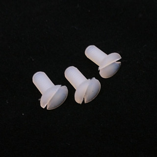 75 x Vite Filettata in Nylon M5x12mm - Bianco