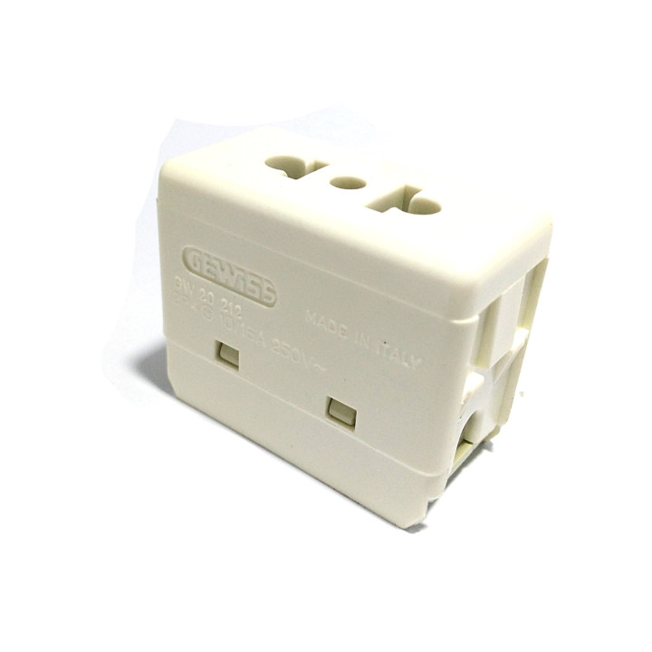 GEWISS GW20212 - Presa Standard Euro-Americano 2P+T 10/16A 250V