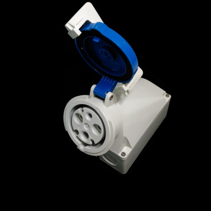 MENNEKES Type-128 - Presa da Parete Industriale Femmina 3P 63A 220V IP67