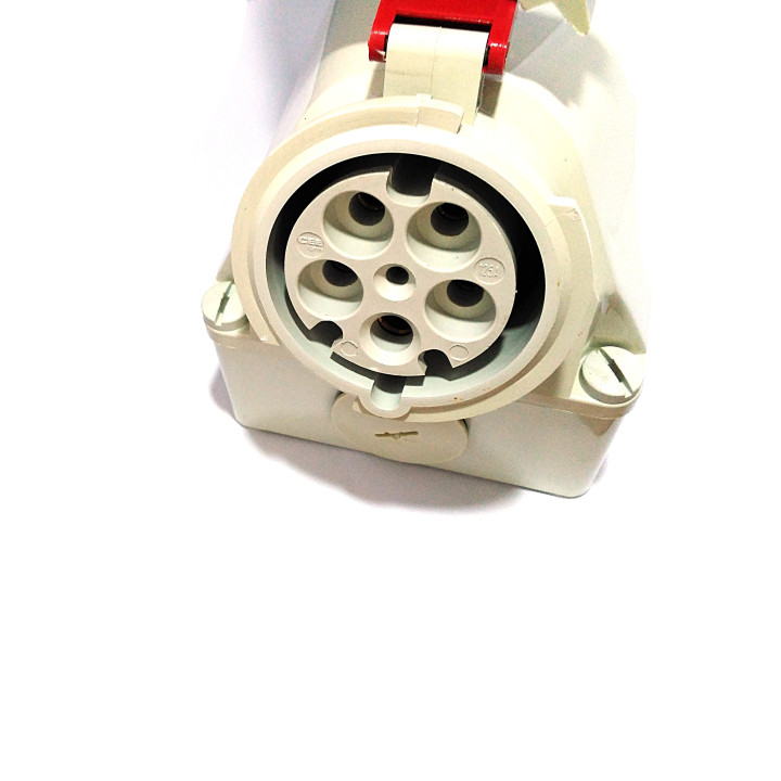 MENNEKES Type-143 - Connettore di Alimentazione Industriale 5P, Femmina, Angolo Destro, 400V, 125A