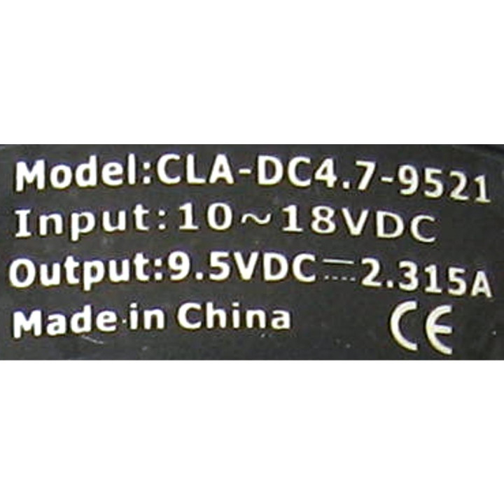 OEM CLA-DC4.7-9521 - Caricabatteria per Auto 9.5VDC - 2.315A - Nero