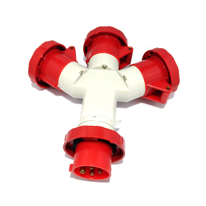 GEWISS GW64027 - Moltiplicatore Stango a 3 Uscite 3P+T, 16A, 400V, IP67