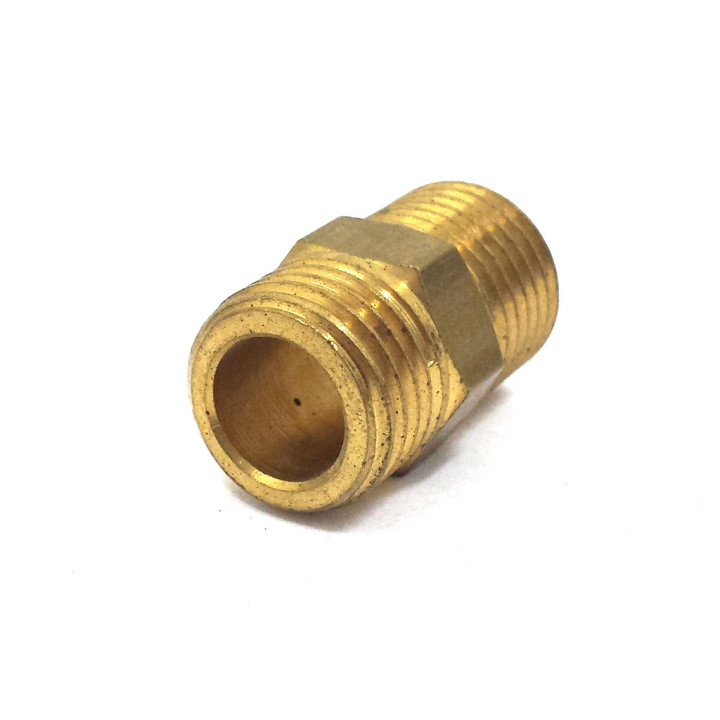 COBRE - 10x Raccordo a Nipples in Ottone 1/4x1/4