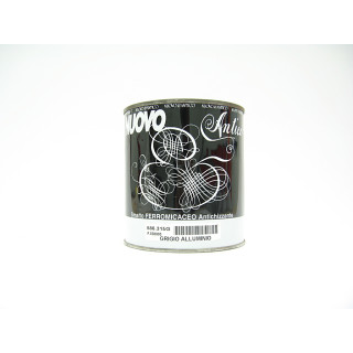 NUOVO E ANTICO Anti Corrosion Ferromicaceo Antiquing Enamel with Single Paint ALUMINIUM GREY 750ml